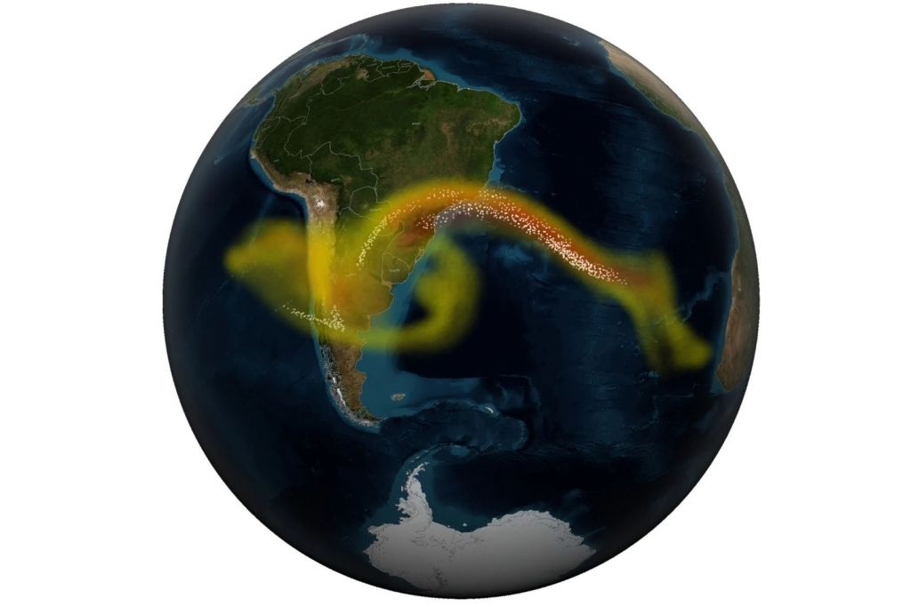 El volcán Chaitén, ubicado en el sur de Chile, volvió a activarse el 2 de mayo de 2008 tras permanecer inactivo durante aproximadamente 9.000 años