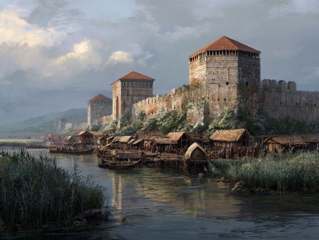 Fortaleza junto a un río