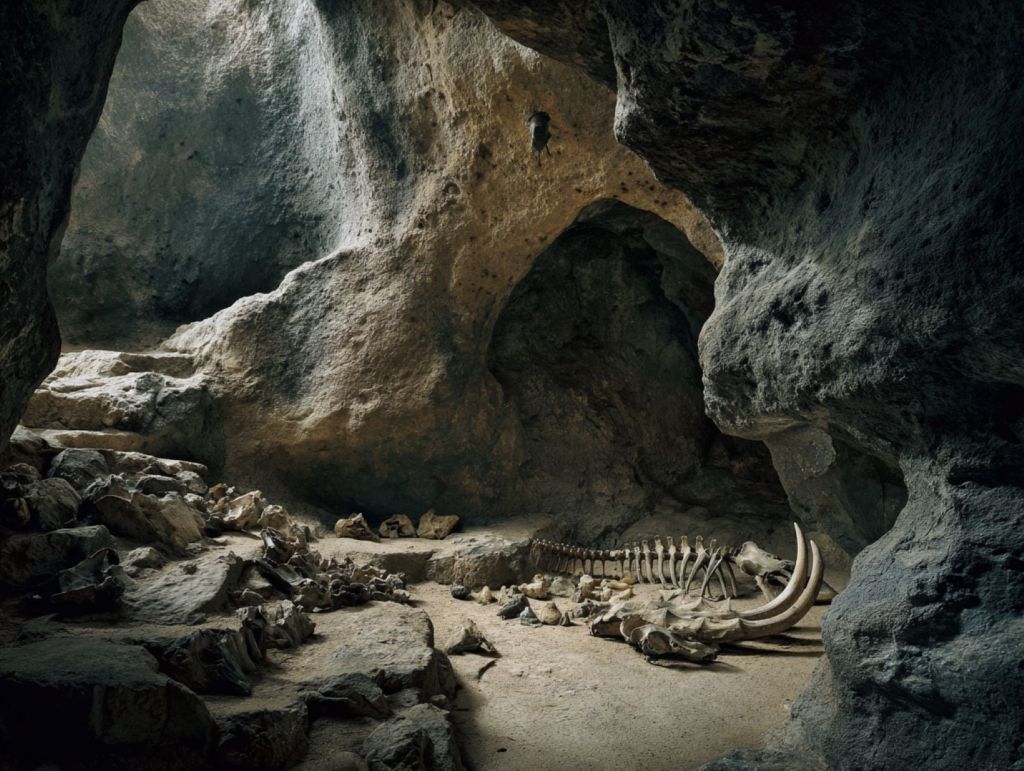 Cueva con huesos