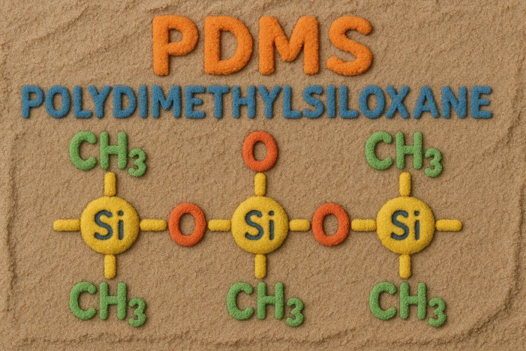 Diagrama químico del PDMS (polidimetilsiloxano)