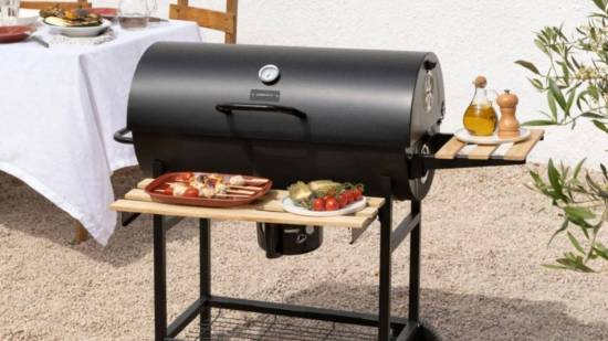VidaXL barbacoa de carbón negra rebajada