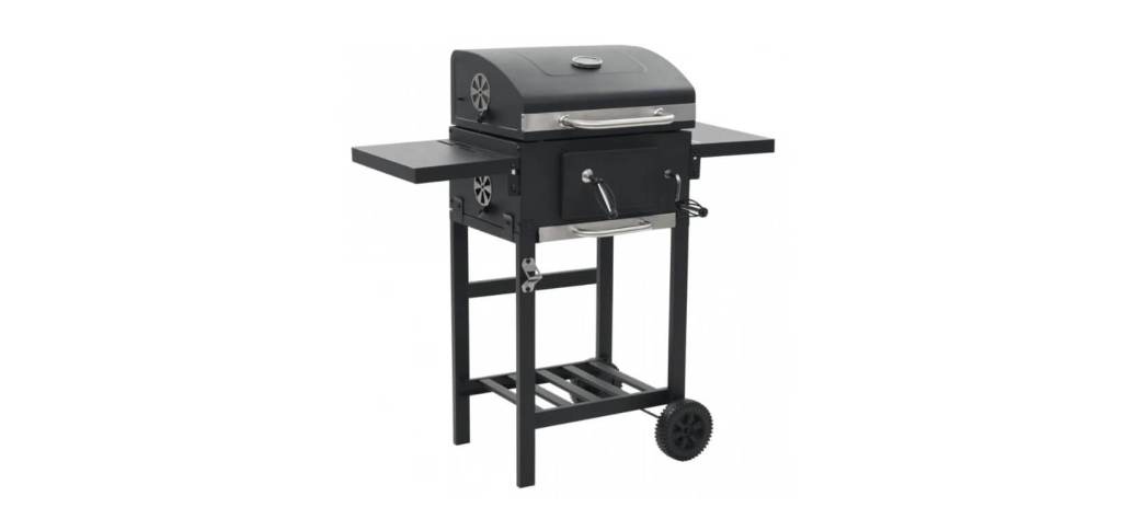VidaXL barbacoa de carbón negra