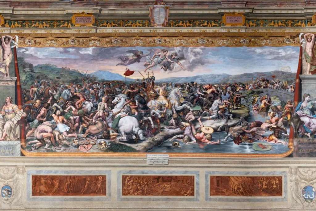 La escena de la Batalla del Puente Milvio