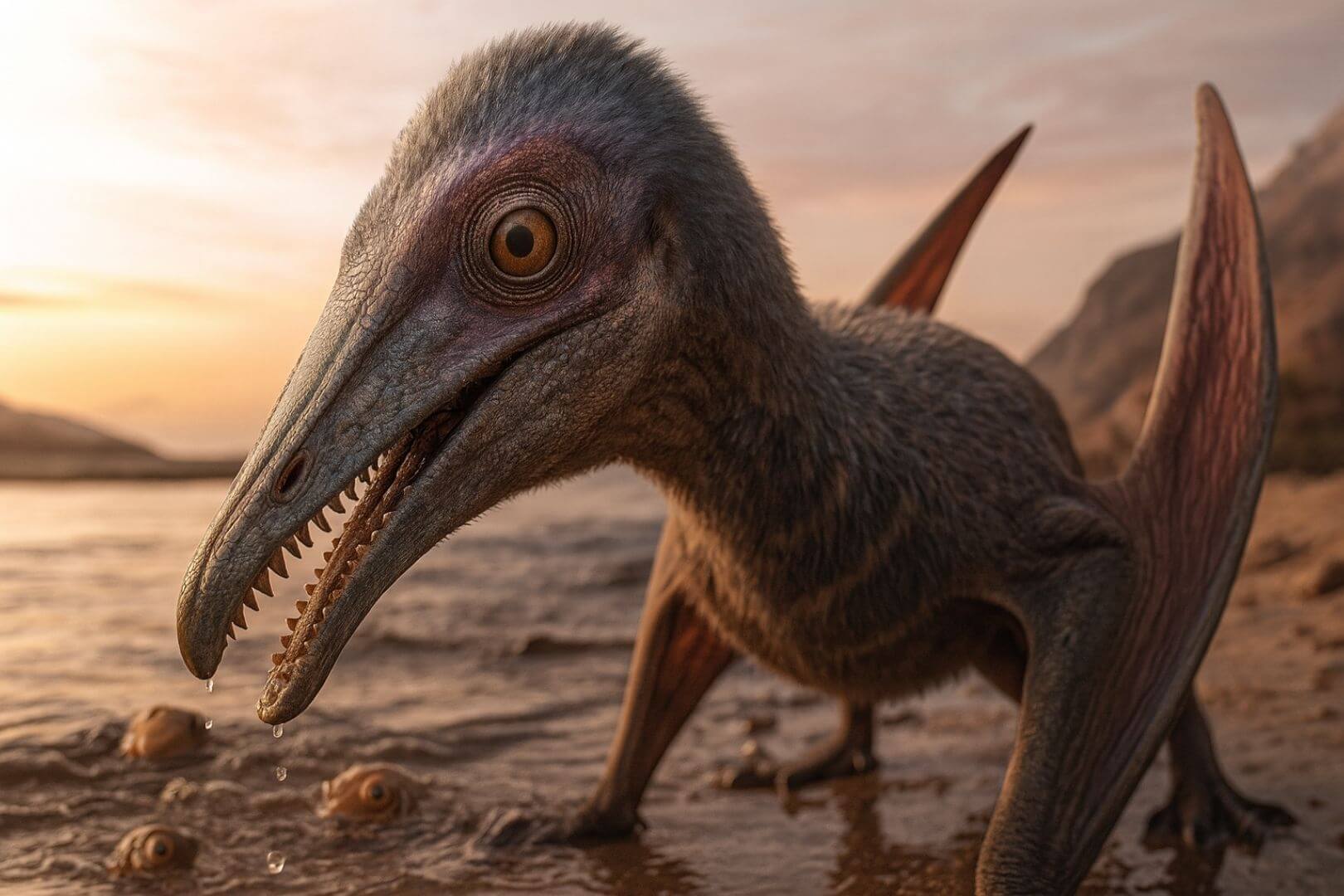 Reconstrucción artística del antiguo paisaje, con su vegetación y fauna, que quedó fosilizado en un yacimiento remoto del Parque Nacional del Bosque Petrificado