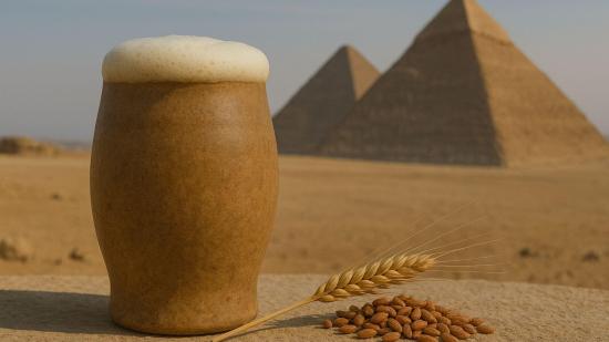 Representación fantasiosa de una antigua bebida egipcia