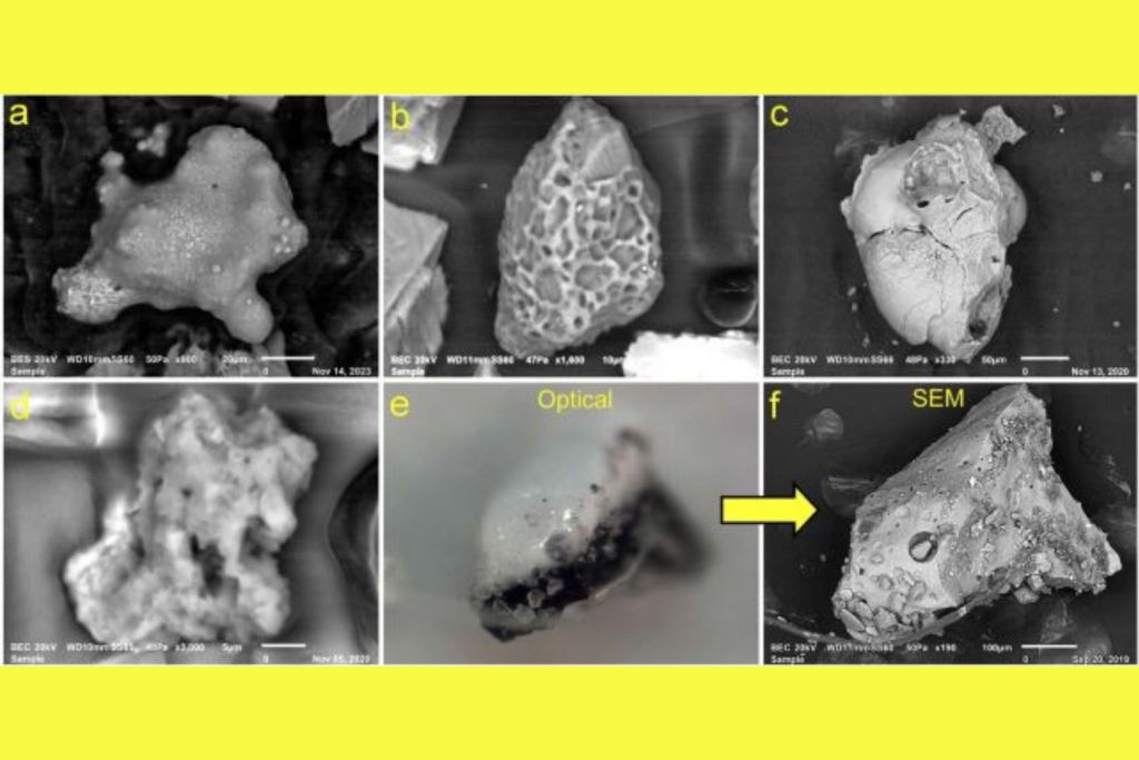 Fragmentos de vidrio fundido por impacto identificados en los núcleos de Baffin