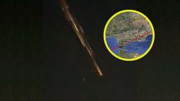 Fotografía del bólido que cruzó el cielo de Andalucía, Murcia y el sur de Alicante antes de alcanzar las Islas Baleares