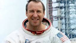 Jim Lovell durante su entrenamiento para la misión Apolo 13