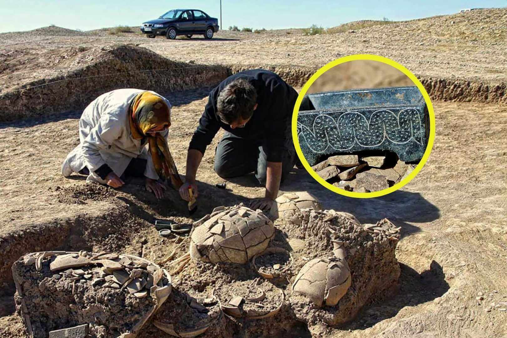 El excepcional enterramiento de la Edad del Bronce fue descubierto en Tepe Chalow, un yacimiento situado en la aislada provincia de Jorasán del Norte, en el noreste de Irán