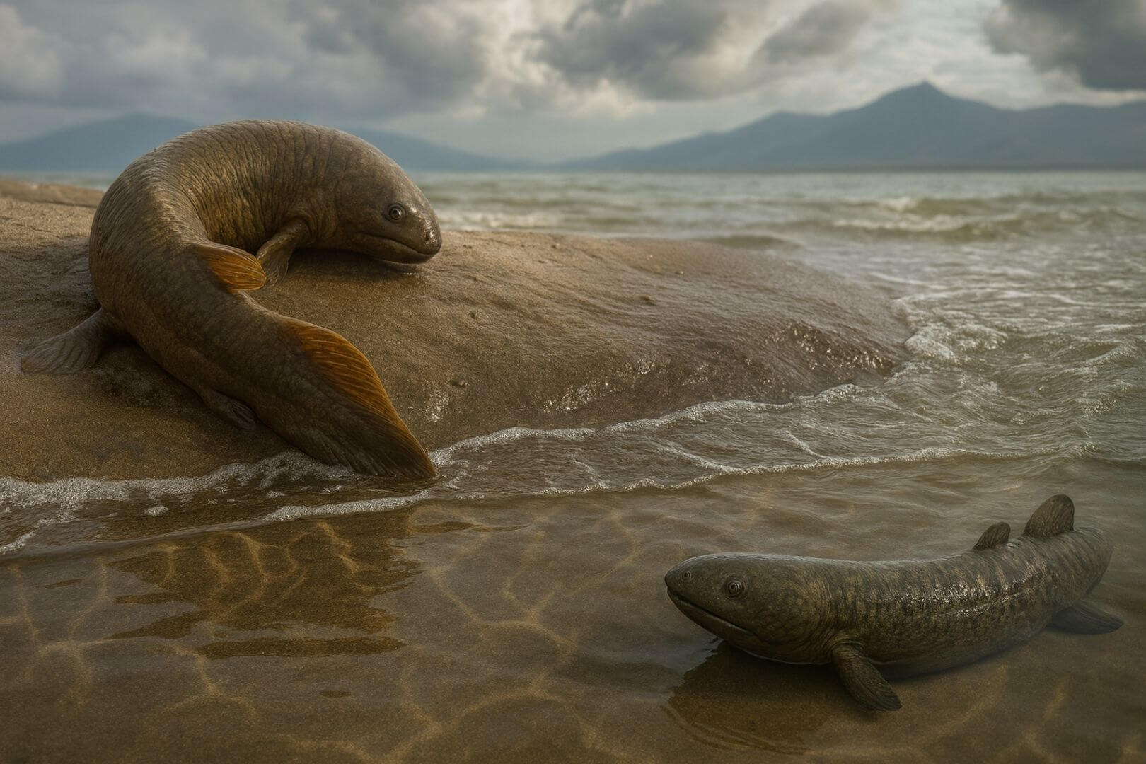 Reconstrucción artística de Reptanichnus acutori