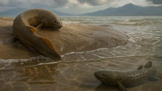 Reconstrucción artística de Reptanichnus acutori