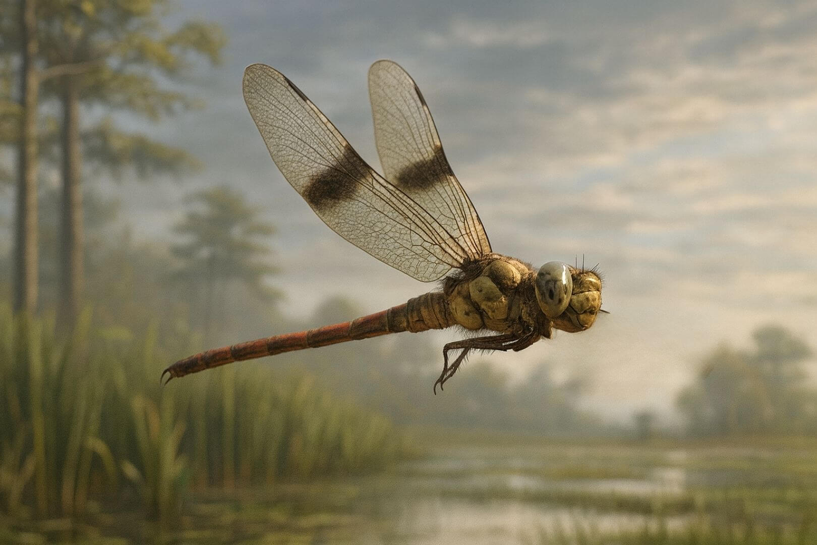 Hallan una libélula prehistórica de la era de los dinosaurios