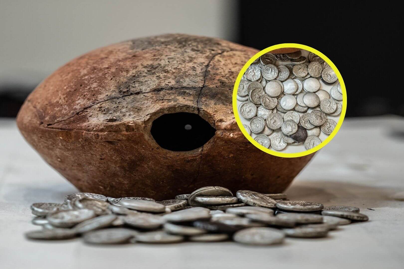 En la región de Mleiha, en el emirato de Sharjah (Emiratos Árabes Unidos), se ha localizado un conjunto de 409 monedas de plata que datan del siglo III a.C
