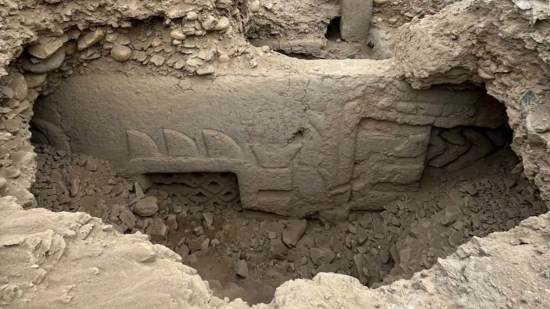 El mural forma parte de lo que fue el atrio interior de un antiguo templo ceremonial prehispánico