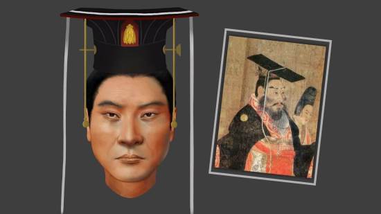 Recreación del rostro del emperador Wu