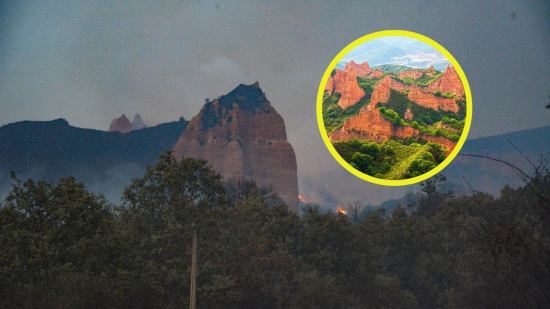 El antiguo corazón minero del Imperio romano vive días de incertidumbre tras el avance de las llamas