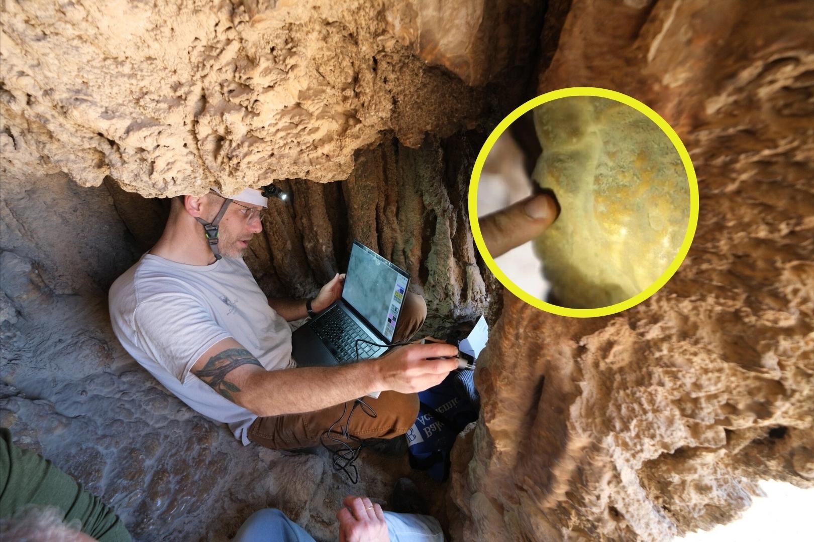 Hallan una insólita inscripción en arameo de hace 1.900 años en una cueva del mar Muerto, cerca de Ein Guedi