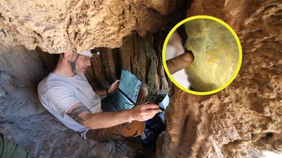 Hallan una insólita inscripción en arameo de hace 1.900 años en una cueva del mar Muerto, cerca de Ein Guedi