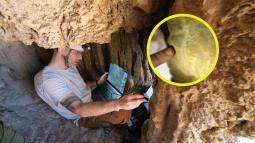 Hallan una insólita inscripción en arameo de hace 1.900 años en una cueva del mar Muerto, cerca de Ein Guedi