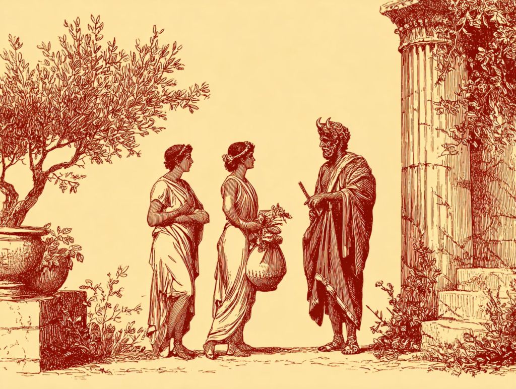 Mujer, esclavo, sátiro