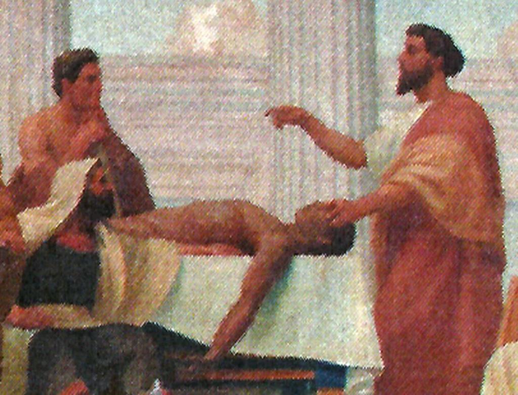 Herófilo, primer anatomista: realizó disecciones y describió con detalle el cerebro, los nervios y el aparato digestivo.