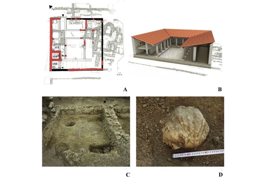 Análisis de la casa excavada y el hallazgo de la escultura