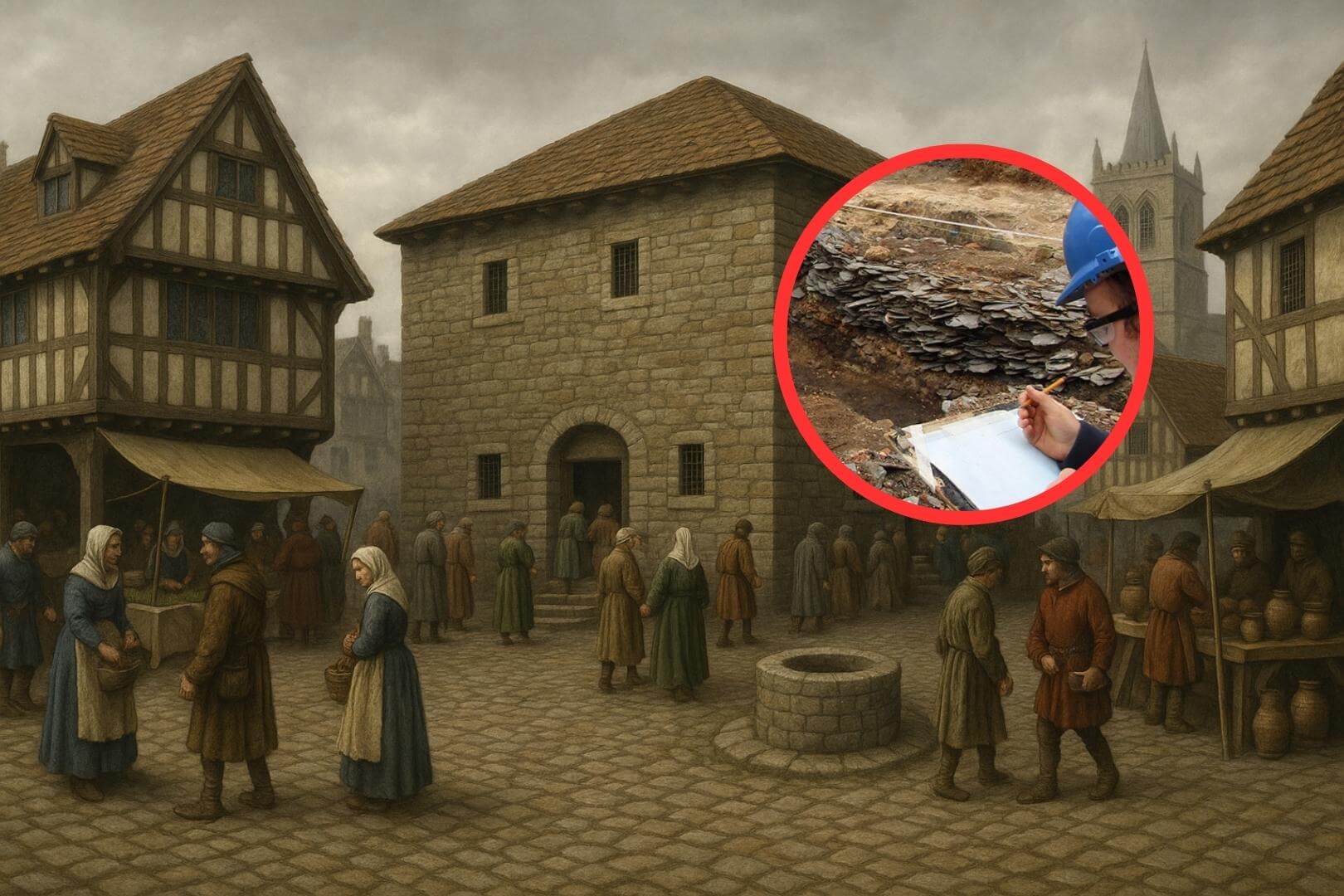 Desentierran en Inglaterra una prisión medieval y una tumba romana bajo un mercado