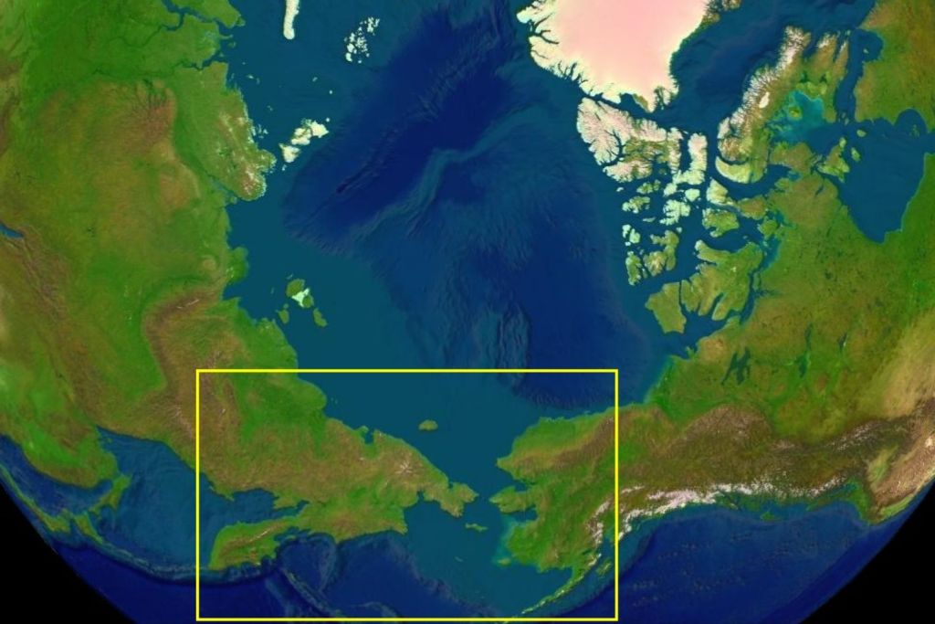 Durante la última glaciación, el puente de Beringia unía Siberia y Alaska