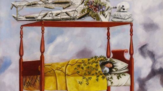 Frida Kahlo pintó El sueño (La cama) en 1940, en uno de los momentos más turbulentos y transformadores de su vida, marcado por el dolor físico, la ruptura amorosa y una explosión creativa sin precedentes
