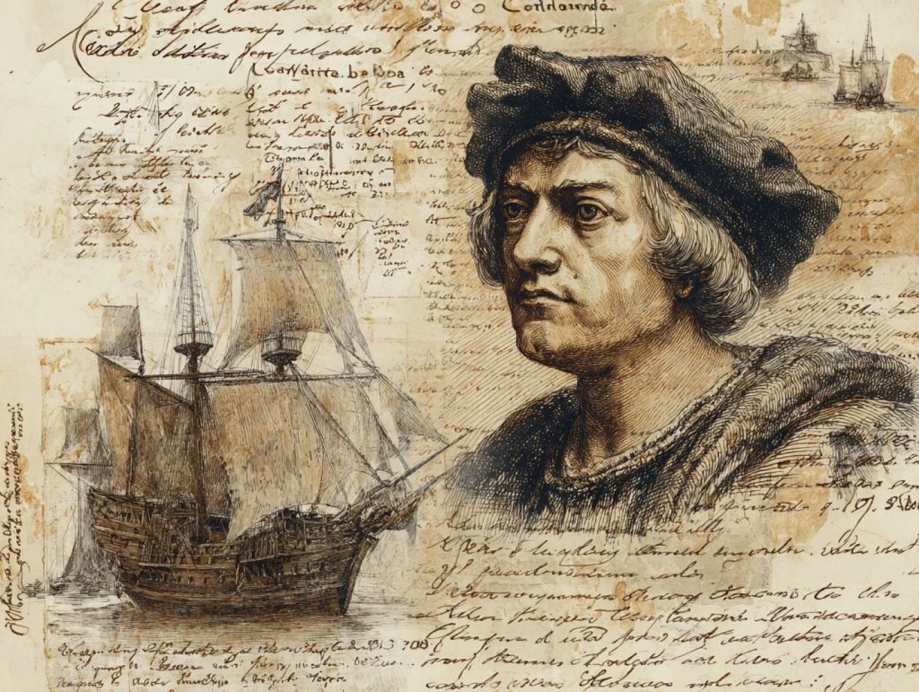 Colón, carabela, manuscrito