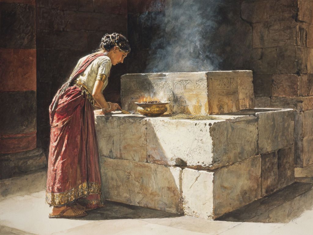 Ofrenda en el templo