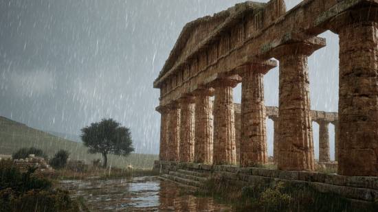 Yaciemiento arqueológico y lluvia