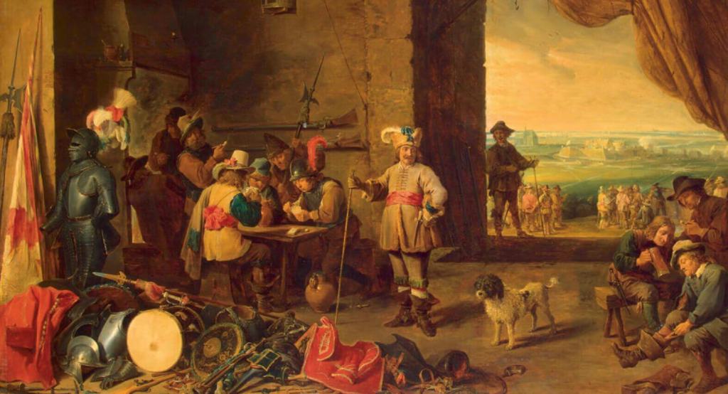 La sala de guardia (1642), por David Teniers el Joven. Museo del Hermitage, San Petersburgo.