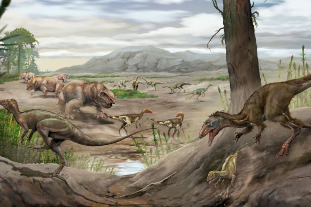 Así pudo haber lucido Anteavis crurilongus hace 231 millones de años, en los inicios de la era de los dinosaurios, cuando comenzaban a conquistar los ecosistemas terrestres