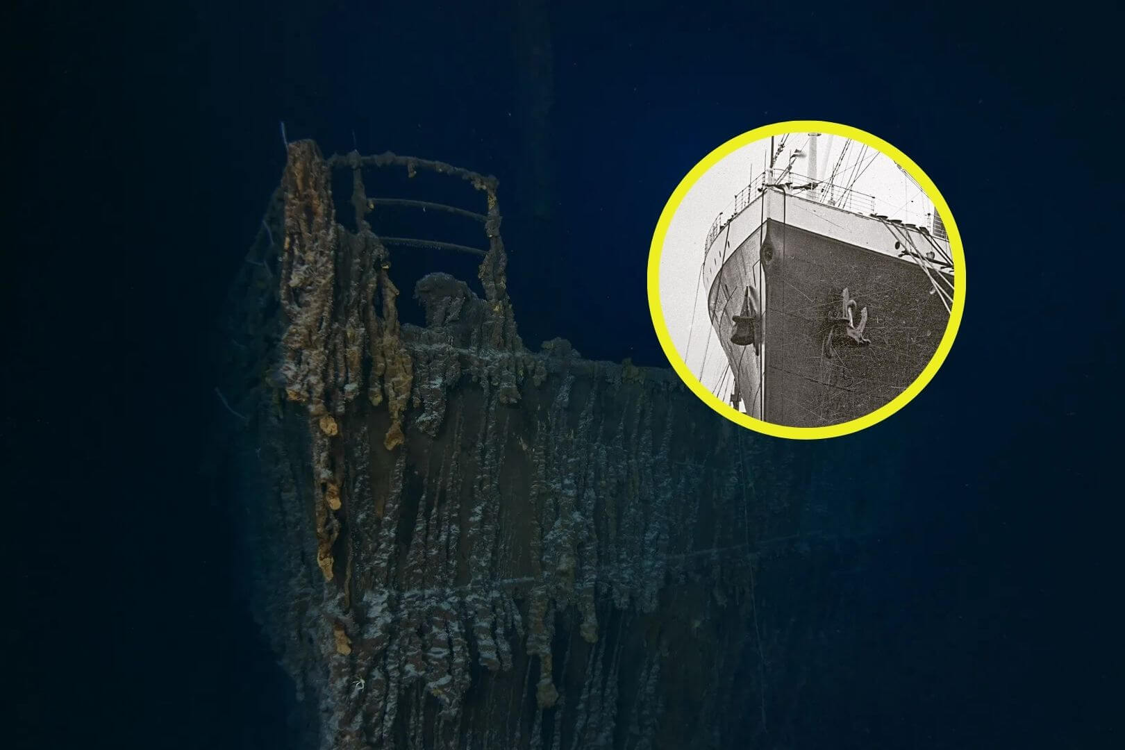 La icónica barandilla de la proa del Titanic se ha desprendido y ya no forma parte del naufragio