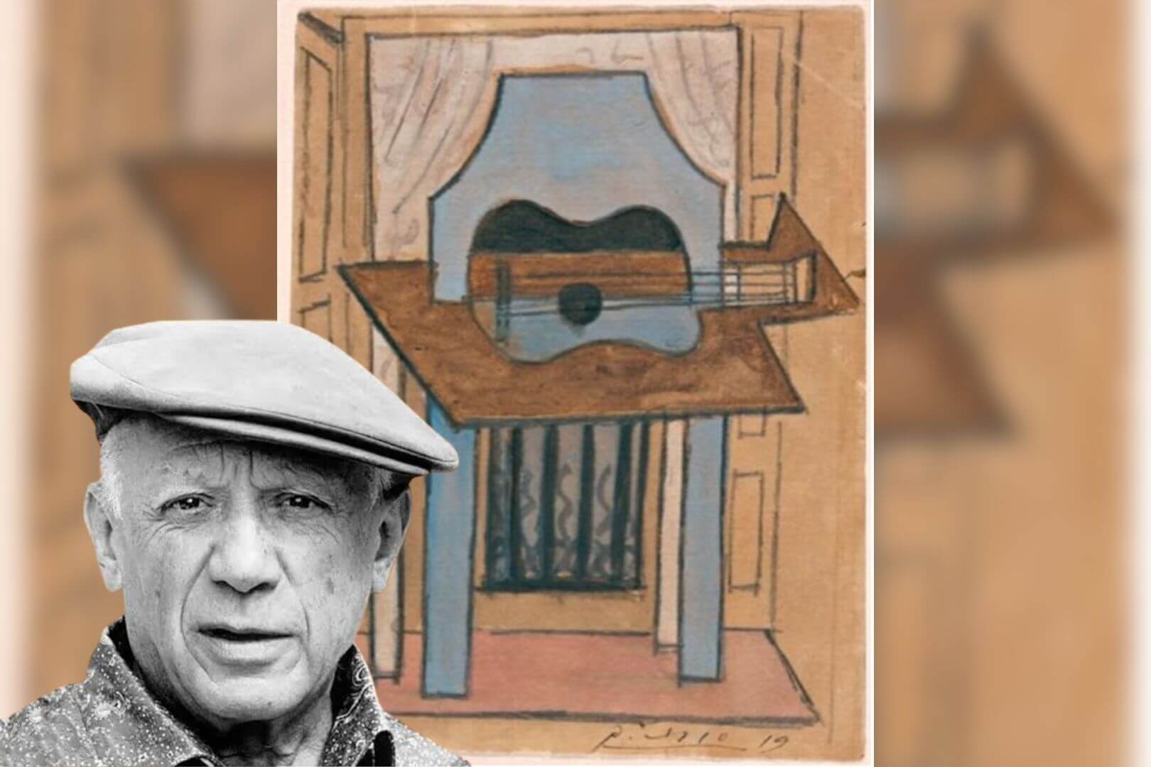 'Naturaleza muerta con guitarra', 1919, de Pablo Picasso