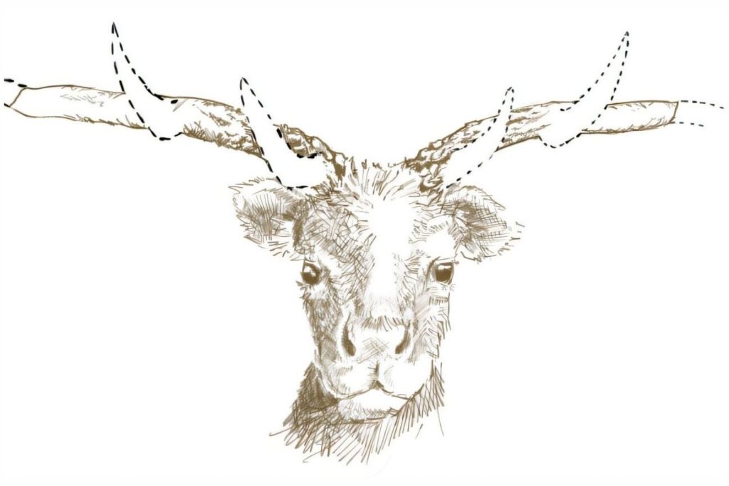 Recreación artística del ciervo del metro