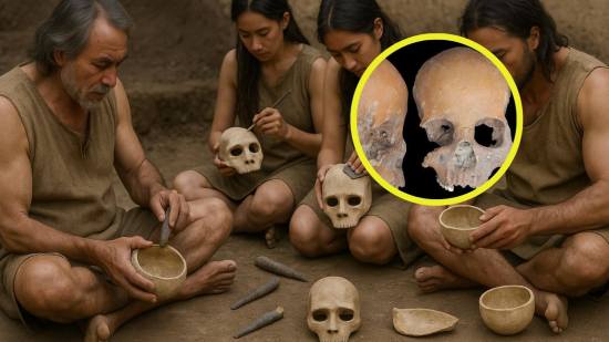 Hace 5.000 años, en la antigua China, pobladores del Neolítico transformaban huesos humanos en recipientes y máscaras rituales