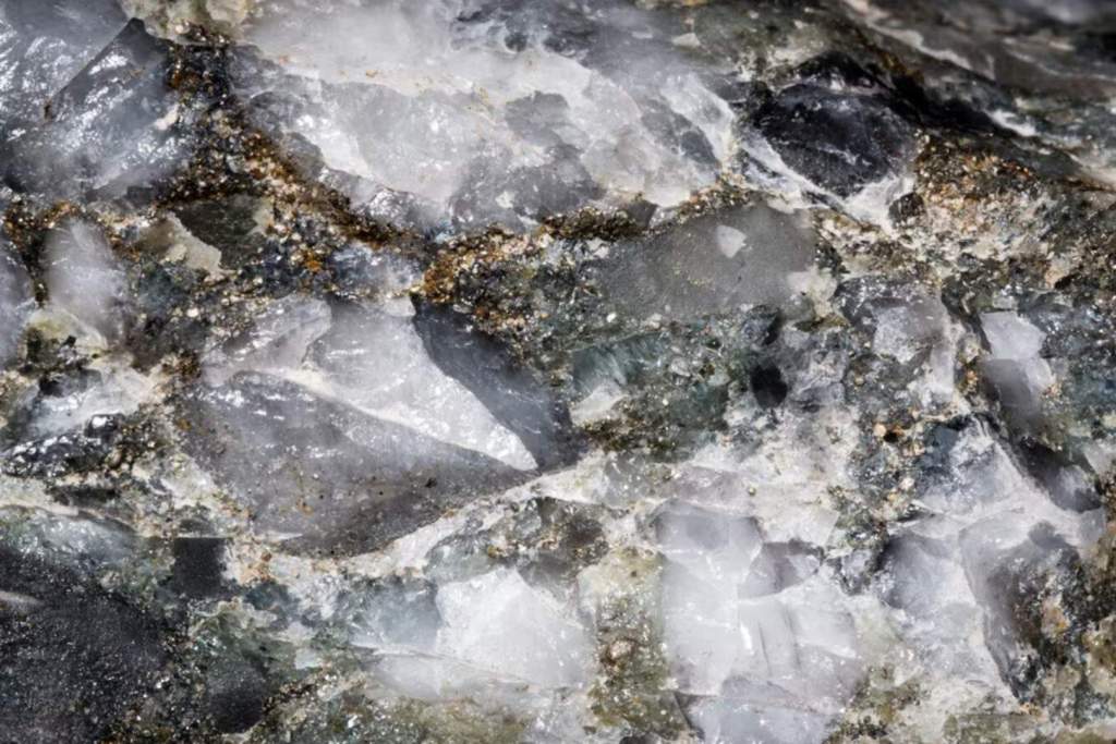 Roca conglomerada con oro, formada por sedimentos del Precámbrico y con una concentración aproximada de 8 gramos de oro por tonelada