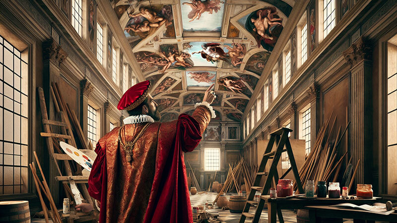 Un detalle del fresco "La Creación de Adán" pintado por Miguel Ángel en el techo de la Capilla Sixtina.