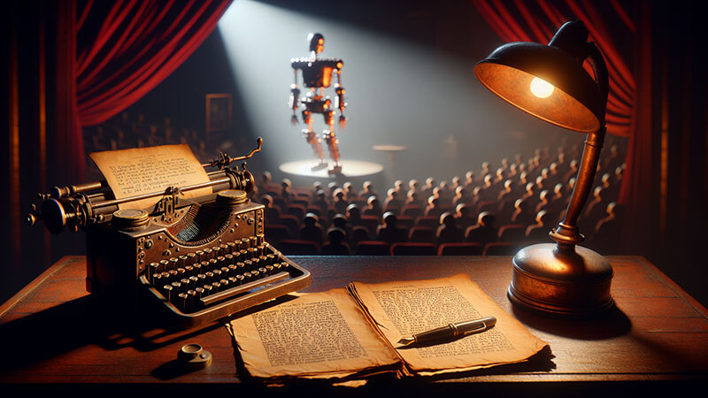 Retrato de perfil de un hombre (Karel Čapek) con gafas y traje de época, en un entorno de biblioteca o estudio antiguo.