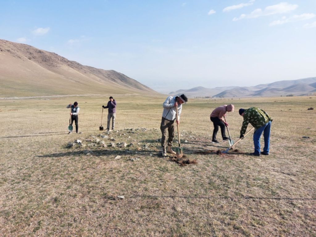 Excavación de un kurgán