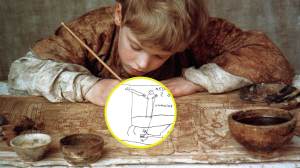 La historia recupera la vida de Onfim, un niño del siglo XIII, a través de sus ejercicios escolares y dibujos hechos sobre corteza de abedul