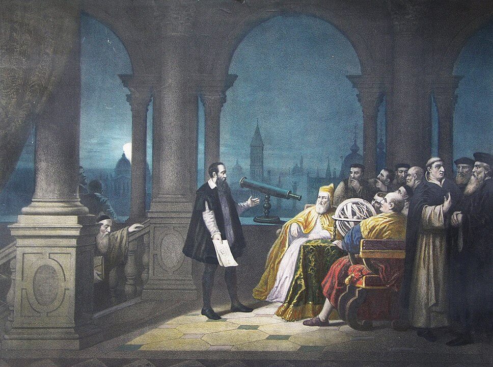 Galileo Galilei presentando su telescopio en Venecia (1900), de Henry-Julien Detouche.