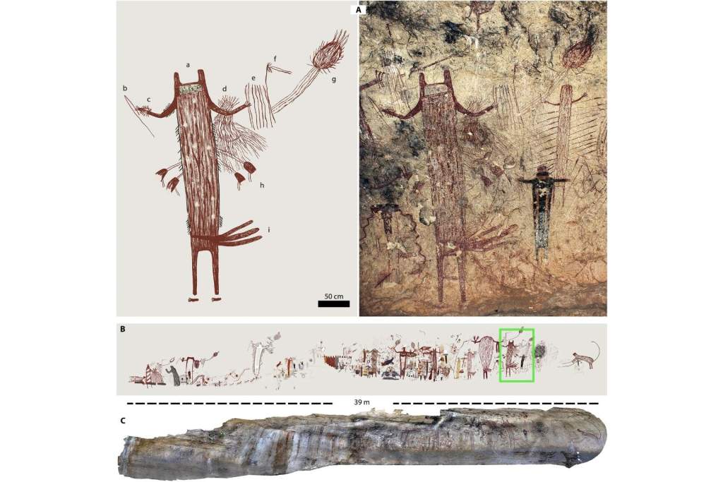 Detalles simbólicos del arte ancestral del río Pecos