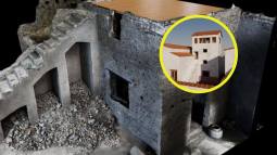 La réplica digital de la Casa del Tiaso muestra cómo habría sido su techo de madera reconstruido en la planta superior