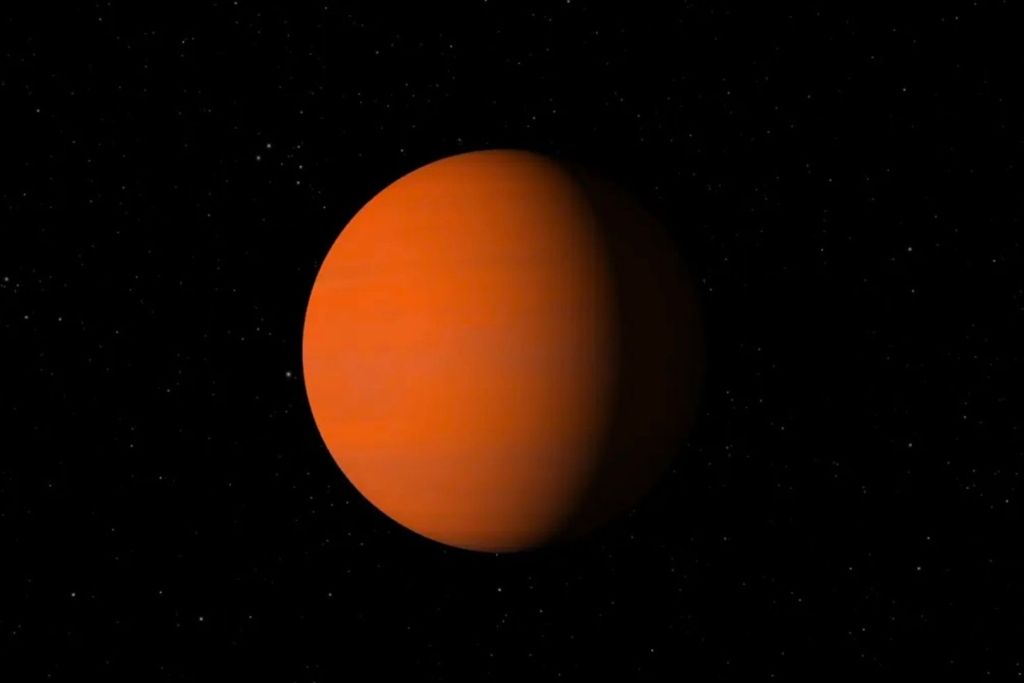 Recreación visual del exoplaneta Dimidio, también conocido como 51 Pegasi b