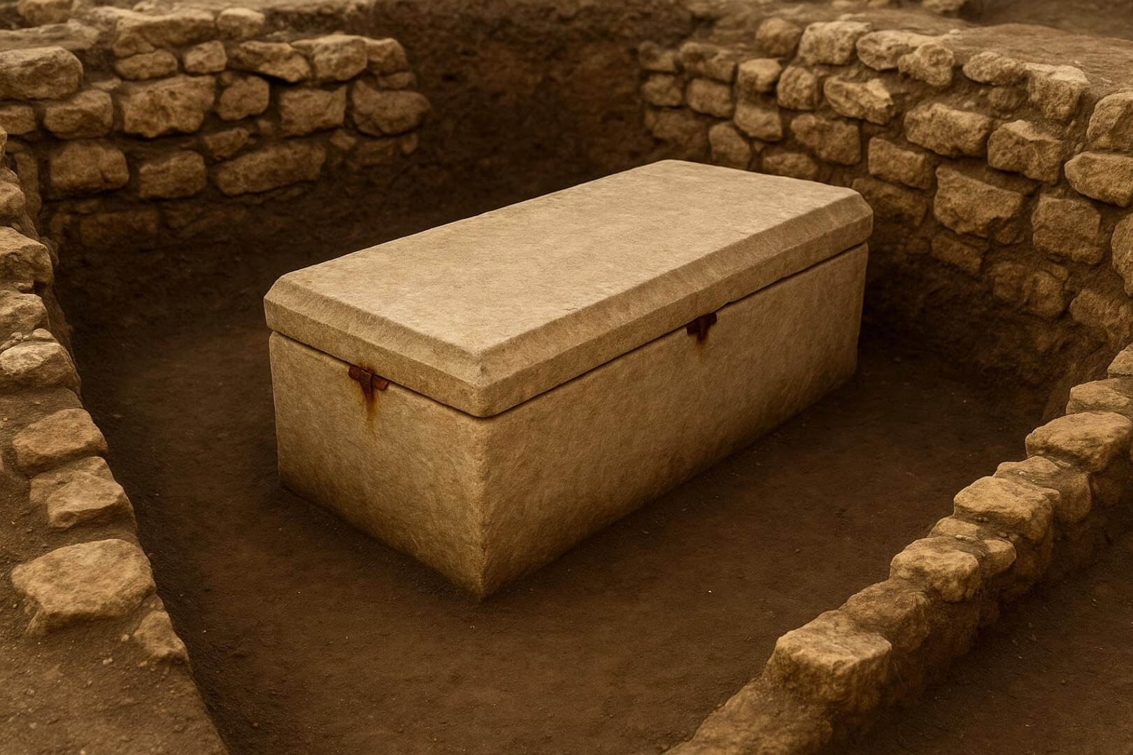 Así pudo lucir el sarcófago romano de una joven aristócrata en el momento de su entierro hace 1.700 años, rodeada de monedas, objetos de vidrio y tejidos con hilos de oro, según las evidencias halladas en el yacimiento de Aquincum, actual Budapest