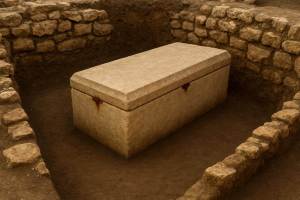 Arqueólogos encuentran un sarcófago romano sellado con monedas, figurillas de bronce y tejidos dorados: así despidieron a esta joven aristócrata hace 1.700 años