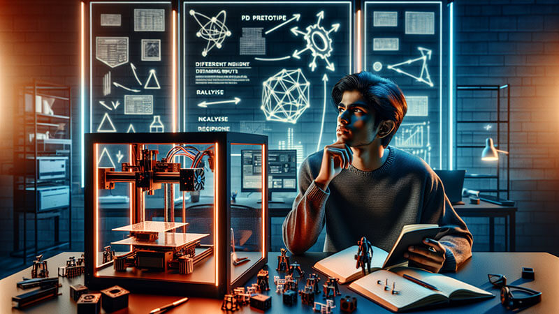 Un hombre con traje, de espaldas, observando los restos humeantes de un vehículo espacial o prototipo fallido en una plataforma de lanzamiento, simbolizando la reacción ante el fracaso y la determinación de seguir adelante.